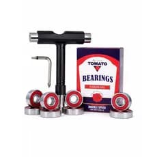 Rolamento ABEC 11 TOMATO Red + Chave T Skate Black Sheep Para Manutenção do Skate