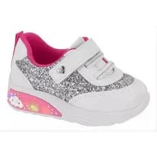 TENIS MOLEKINHA PRATA COM ROSA LUZINHA INFANTIL