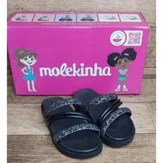 TAMANCO CHINELO ENCAIXAR PEROLA/STRASS PRETO INFANTIL