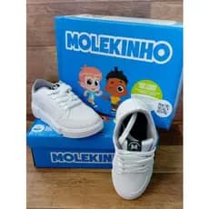 TENIS MOLEQUINHO CADARÇO BRANCO INFANTIL