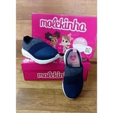 tenis molekinha calce facil marinho gliter infantil
