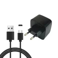 Kit Carregador Turbo + Cabo Turbo Preto Micro Usb V8 85cm