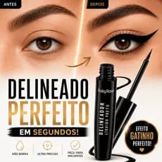 Delineador Líquido Preto Matte Ruby Rose Alta Pigmentação HB8406