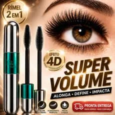 Máscara de Cílios Tango 4D 2 em 1 Rímel Prova D'Água Volume Extremo Alongamento Longa Duração
