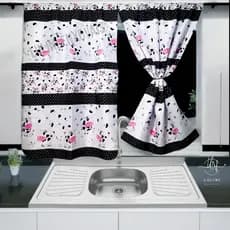 Cortina Cozinha Vitro Estampada 200x130m - DECORAÇÃO