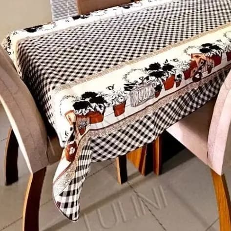 Toalha De Mesa 4 Cadeiras Cozinha Estampada 100x145cm Ponta De Mesa