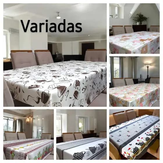 Kit Com 3 Toalhas De Mesa Varias Estampas E Tamanhos