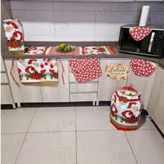 KIT DE NATAL MONTE O SEU - VÁRIOS PRODUTOS ESTAMPA NATAL - TECIDO OXFORD