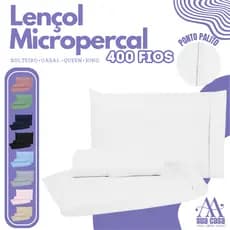 Jogo de Lençol Cama Solteiro Casal Padrão Queen e King Micropercal 400 Fios Ponto Palito