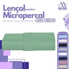 Lençol Com Elástico Avulso Micropercal 400 Fios Micropercal Liso