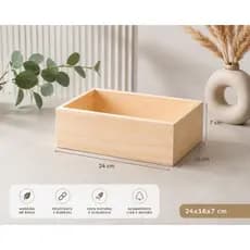 Caixa de Madeira Pinus , ideal para cestas de café da manhã , Decoração, Artesanato . fundo MDF