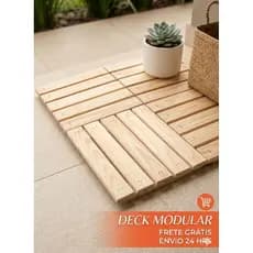 Deck modular plataforma madeira resistente piso