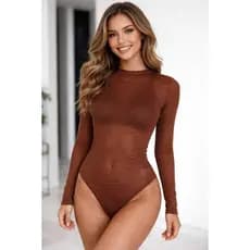 Body Tule Feminina Blusa Tule  Blusa Transparente Feminina Body Manga Longa Body Sensual Body Elegante