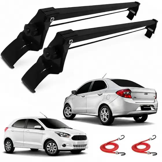 Rack Teto Ford Ka Hatch E Sedan 14 a 2019 + 2 Elástico Carga