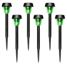 Kit 6 Luminárias Solar LED Espeto Jardim Decoração Externo
