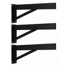 Kit 3 Suportes Para Pia 50cm Parafusar Preto – Super Reforçado p/ Granito e Mármore