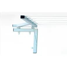 Varal Retrátil de Parede/Muro 5 Cordas Branco com Mão Francesa Resistente