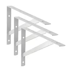 Kit 3 Suportes Mão Francesa 30cm Branco Resistente