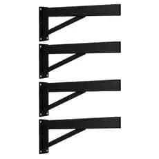 Kit 4 Suportes Para Pia 40cm Parafusar Preto – Super Reforçado p/ Granito e Mármore