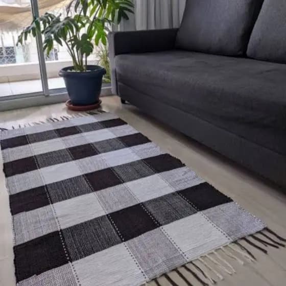 Tapete Beira Cama Xadrez, TAPETE PARA QUARTO , TAPETE PARA CORREDOR DA CASA, TAPETE PARA COZINHA , TAPETE PARA SALA PEQUENA.