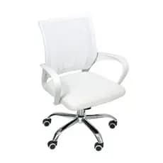 Cadeira de Escritório Begônia Ergonômica Tela Mesh Apoio Lombar Ajuste de Altura Giratória 120kg Branca