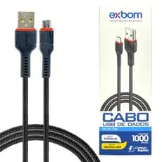Cabo Carregador Turbo Mini Usb V8 Android Reforcado 2.4a