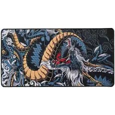 Mousepad Gamer Speed Extra Grande Dragão Azul Impermeável Profissional 70x35 Cor Preta