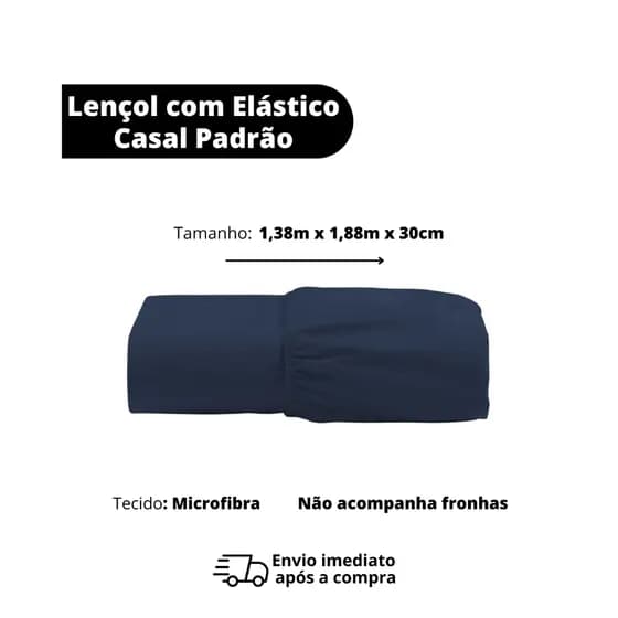 Lençol Com Elástico Cama Casal Padrão Microfibra 170 Fios Cor Sortida Menina Menino Quarto