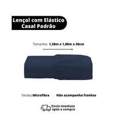 Lençol Com Elástico Cama Casal Padrão Microfibra 170 Fios Cor Sortida Menina Menino Quarto