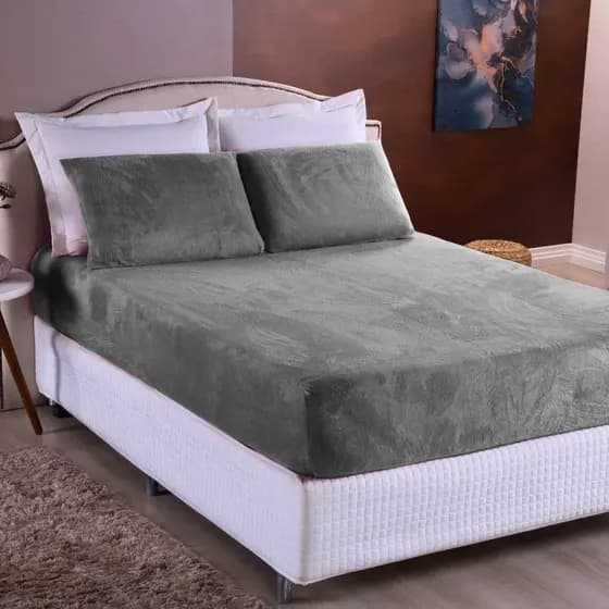 Jogo de Cama Plush 3 Peças Soft Flannel Lençol Solteiro Casal Queen King com Elástico Inverno Frio Quentinho