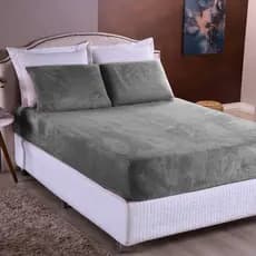 Jogo de Cama Plush 3 Peças Soft Flannel Lençol Solteiro Casal Queen King com Elástico Inverno Frio Quentinho
