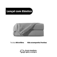 Lençol com Elástico Avulso Microfibra 170 Fios Cama Solteiro Casal Queen King Cor Sortida Menino Menina Quarto