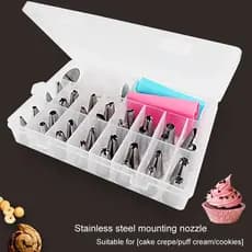 Kit Confeiteiro 32/72 Peças Bicos Inox Para Confeitar e Decorar Bolo e Cupcake
