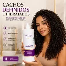 Creme de Pentear Tratamento Intenso THE CLASS 1L Cachos Hidratação Profunda Cabelos Gel Anti Frizz