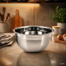 Tigela Bowl Inox 26cm Multiuso Profissional Grande Preparo Mistura Alimentos Kit 1 2 Unidades