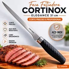 Faca Fatiadora Cortinox 31cm Aço Inox Para Churrasco Corte Preciso Profissional