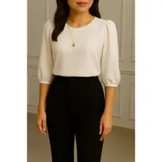 Blusa Feminina Manga 3/4 – Perfeita para Montar Looks Elegantes
