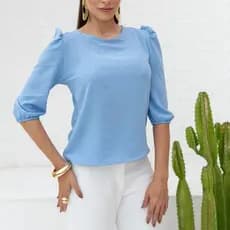 BLUSA FEMININA MODA EVNAGÉLICA SOCIAL