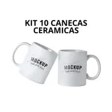 Kit com 10 Canecas Personalizadas com Sua Logo, Nome ou Arte – Ideal para Brindes, Eventos, Lembranças Empresas