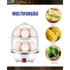 Cozedor Elétrico de Ovos e Legumes 2 Andares Grande Capacidade | Cozimento a Vapor Sem Óleo | Fácil e Prático