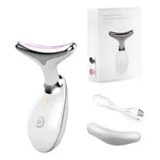 Massageador Elétrico Facial e Pescoço 7 Modos USB – Reduz Linhas, Estimula a Pele e Relaxa o Rosto