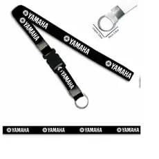 Chaveiro Yamaha Moto Cordão Tirante Pescoço Crachá Fecho Tic Tac Engate Preto
