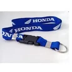 Chaveiro Cordão Para Moto Honda Com Fecho Engate Rápido Azul