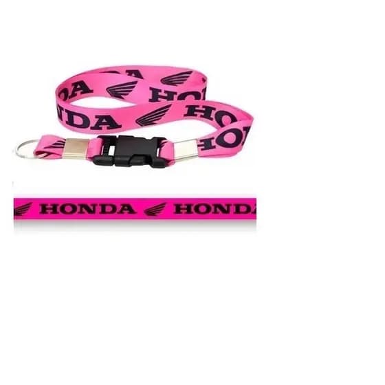 Chaveiro Honda Motos Cordão Rosa Com Engate Rápido Super Pratico