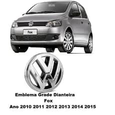 Emblema grade Dianteira VW Fox 2010 2011 2012 2013 2014 Spacefox Simbolo Volkswagen cromado