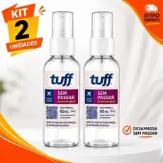Kit 2 Tuff Sem Passar Spray 60ml Desamassa Fácil Para Roupas