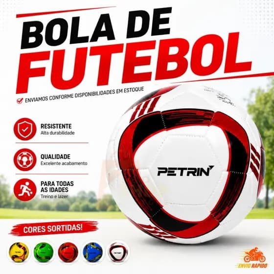 Bola De Futebol Nº 5 Campo Infantil Adulto Resistente Treino Lazer Cores Sortidas