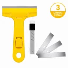 Raspador Para Limpar Box Com Refil de Lâminas - Vidro Piso Cerâmica Azulejo Remove Cola Tinta