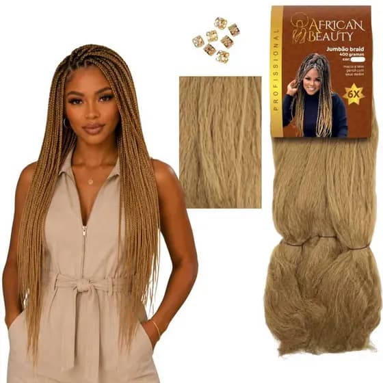 Cabelo jumbão African Beauty 400 gramas pacotão para Tranças