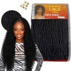 Cabelo Nina Softex Original Pacotão 5&1 Cabeça Volumosa 360g